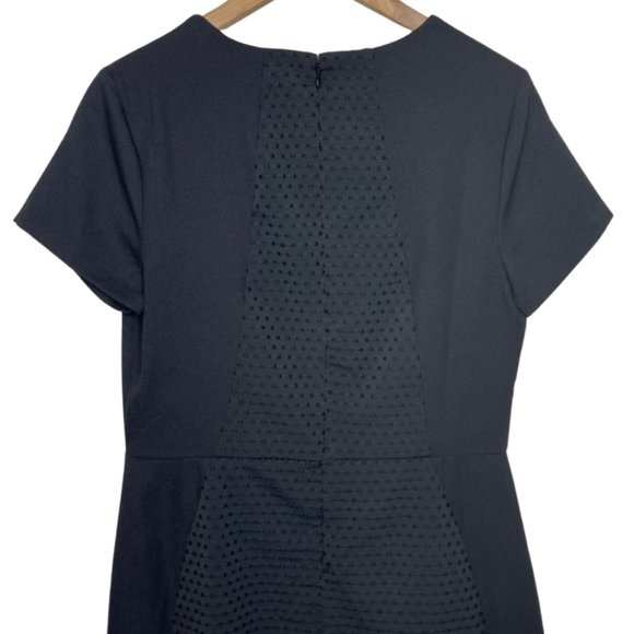 BANANA REPUBLIC | NWT Sophisticated Black Dress with Polka Dots | Size 10P - Picture 5 of 11